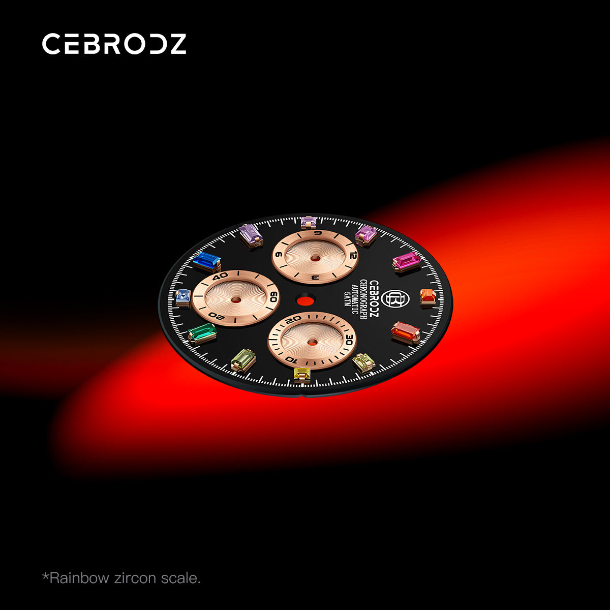 CEBRODZ Men's Chronograph DIY bezel 904L stainless steel Mechanical Automatic machinery 50m waterproof