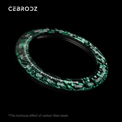 CEBRODZ Men's Chronograph DIY bezel Skeleton Watch 904L stainless steel Mechanical Automatic machinery 50m waterproof