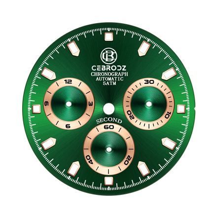 CEBRODZ Men's Chronograph Replaceable bezel Ceramic bezel 904L stainless steel Mechanical Automatic machinery 50m waterproof CB1652002GGR